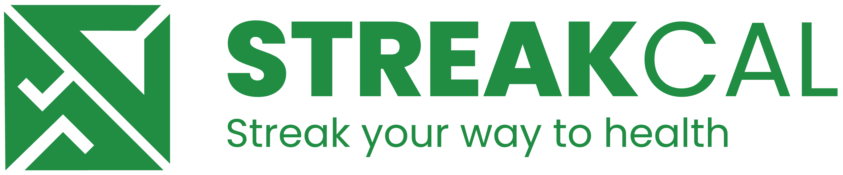 Streakcal logo and tagline with icon